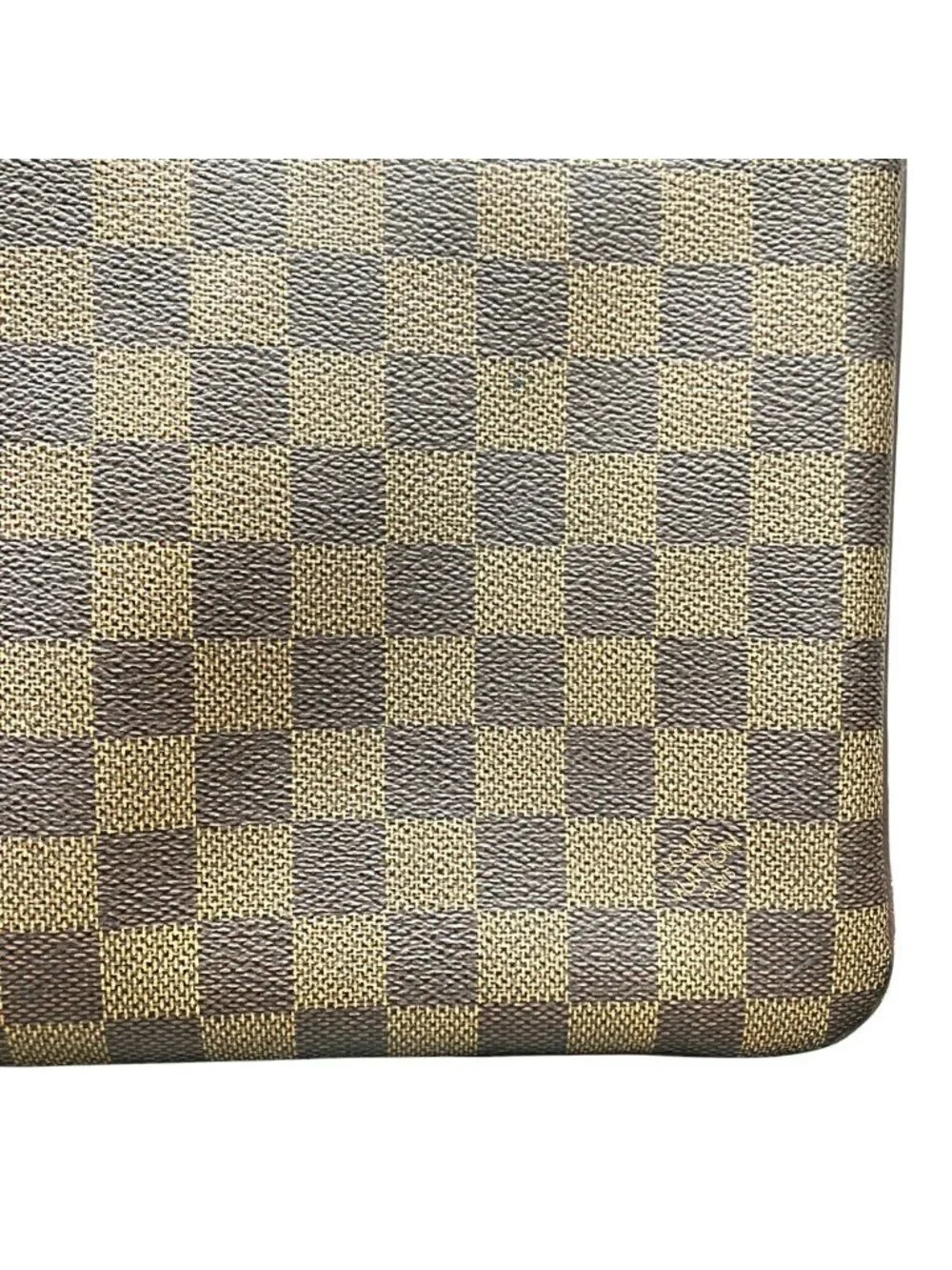 Louis Vuitton Pochette Melville Damier Ebene Shoulder Bag Canvas
